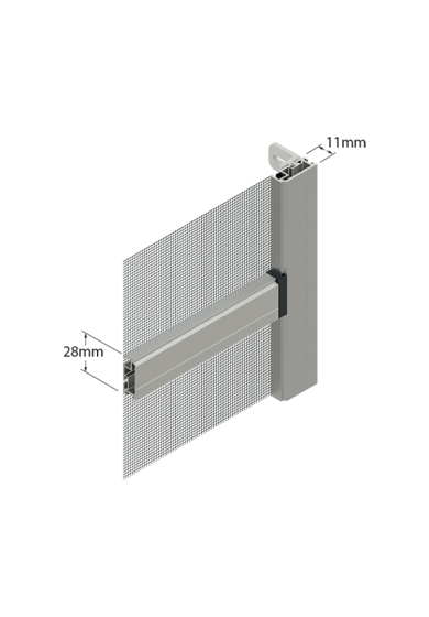 Zanzariera Fissa cm con traverso per dimensioni oltre 120 cm, ingombro da 11 mm - 16793